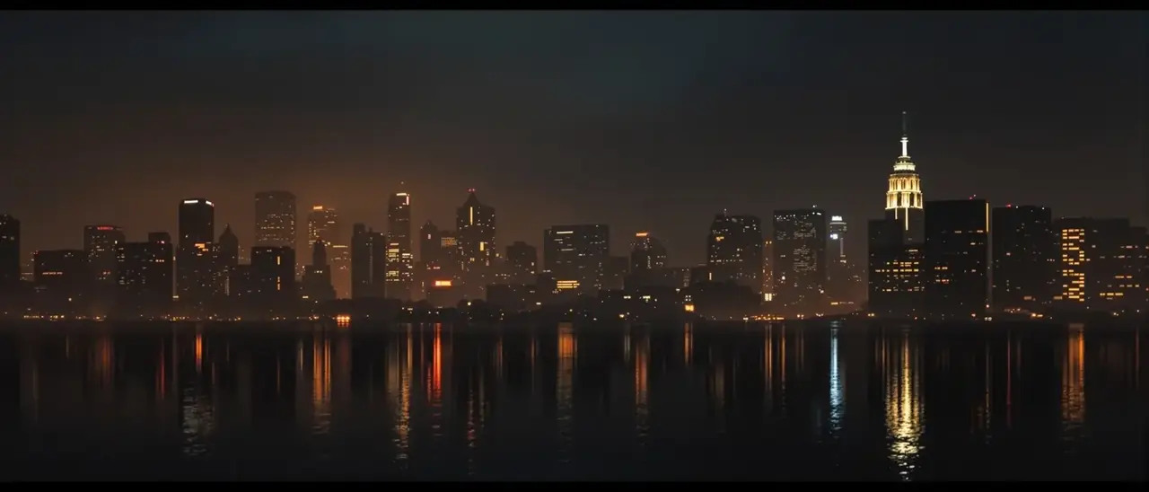城市夜景中手持手机追剧的氛围背景